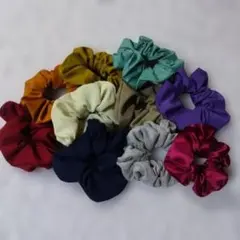 評価4200記念 10個セット ハンドメイド シュシュ お買い得 手作り