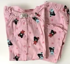 ミキハウス ダブルビー 半袖パジャマ 130 ピンク クマ ベア