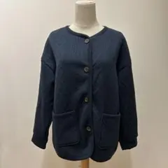 新品　裏起毛カーディガン　3L 大きいサイズ　ゆったり　ネイビー
