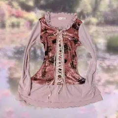 00s coquette森ガール フェアリーグランジ バレエコア 姫ギャル 長袖