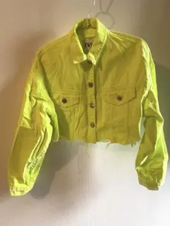 xs 新品未使用　ネオンカラー　イエロー　デニム　ジージャン　zara ザラ