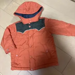 babyGAPダウンコート95オレンジ グリーンフード付ボアジャンバー