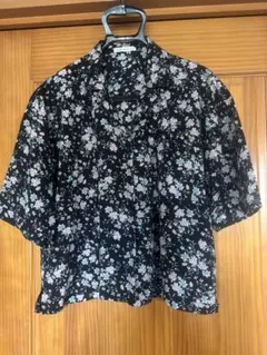 NICE CLAUP 花柄 五分袖シャツ