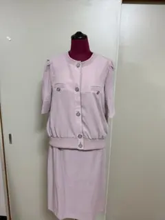 DIE-SCHONE 薄いピンク 半袖 タイトスカートセットアップ　昭和レトロ