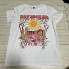 SHEINロゴプリント 半袖Tシャツ ホワイト