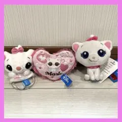 ディズニー マリー ぬいぐるみ キーホルダー 8cm 3個セット