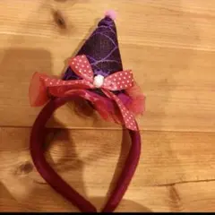 ハロウィン 魔女 カチューシャ パープル