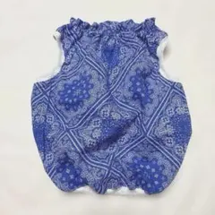 フレブル服 パグ服 ハンドメイド バルーンキャミタンク インド綿 お花