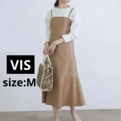 【美品】VIS ヴィーガンエコレザーキャミワンピ
