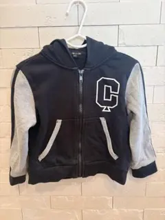 COMME CA ISM フード付きパーカー 100A ネイビー・グレー