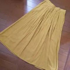 マキシ丈ロングスカート☆マスタード