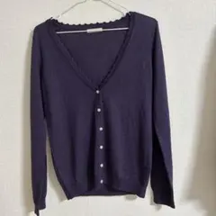 Te chichi 紫色 長袖カーディガン