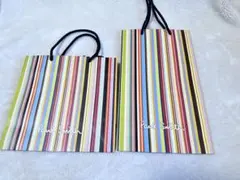 Paul Smith ストライプ ショップ袋 大小セット