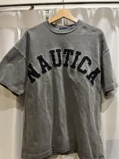 NAUTICA グレー ロゴ Tシャツ Sサイズ