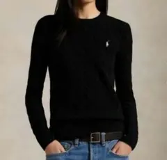 【試着のみ】ラルフローレンピマコットン100%ケーブル編みニットセーター現行品