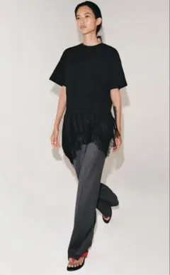 ZARA レースコンビTシャツ