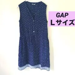 GAP ノースリーブ ワンピース ネイビー Lサイズ