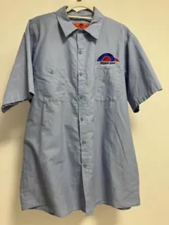 古着　RED KAP 半袖ワークシャツ ライトブルー XL