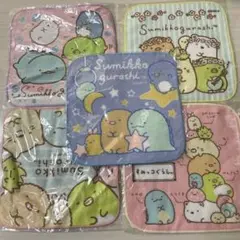 すみっコぐらし プチタオル　ハンカチ　まとめうり　ねこ　トカゲ　しろくま
