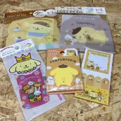 폼폼푸린 文房具セット 付箋 ジップバッグ