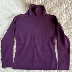 タートルネック セーター　紫