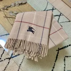 中古品】BURBERRYチェック柄ウールブランケット・ひざかけ