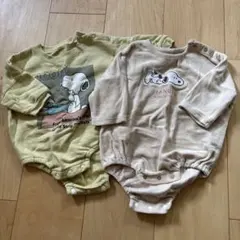 スヌーピー ロンパース 2点セット