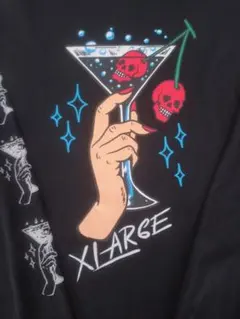 XLARGE スカルカクテル ロングスリーブシャツ XL　Tシャツ　長袖
