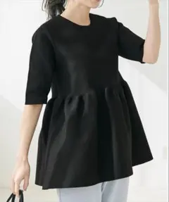 coca スポンディッシュペプラムニット　M