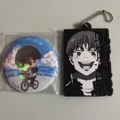 呪術廻戦　サイクリング　ホログラム缶バッジ　ラバーストラップ　灰原雄
