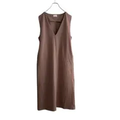 Alma Design Vネックノースリーブワンピース　ジャンパースカート　M