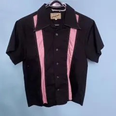 ロカビリー！クロピンシャツ　ボーリングシャツのサムネイル