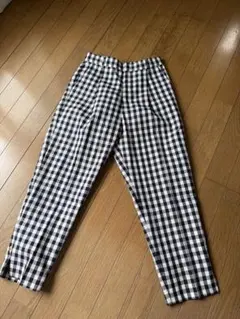 Techichi ネイビーとホワイトのギンガムチェックカジュアルパンツのサムネイル