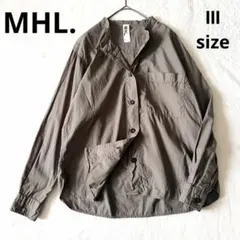 5834 美品✨ エムエイチエル マーガレットハウエル 長袖シャツ Ⅲ カーキ