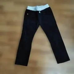 クロックスコーデュロイ黒ロングパンツ 120cm