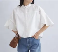 green label relaxingフレアスリーブシャツ ウォッシャブル