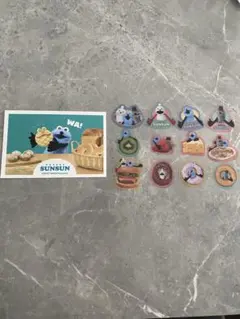 パペットスンスン　フレークステッカー、ポストカード、13点セット！