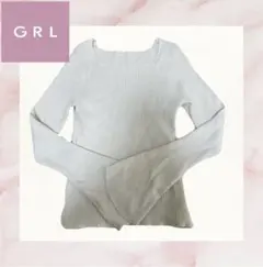 【GRL】スクエアネックフレアスリーブリブニットトップス[k9153c]