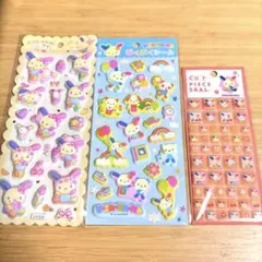 サンリオ　ウサハナ　マシュマロシール　ぷくぷくシール　カットピースシール