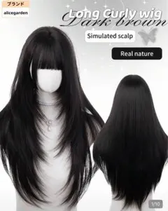 alicegarden ロングウィッグ ダークブラウン