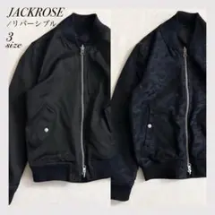 ☆JACKROSEリバーシブルMA-1ジャケット黒迷彩カモフラLメンズ3のサムネイル