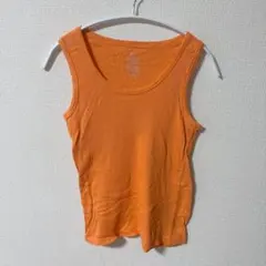 一点もの⭐️ 【M】オレンジ コットンタンクトップ