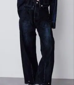 MURUA フロッキーバレルレッグデニム