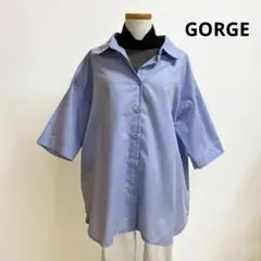GORGE シャツ　レイヤード風　ブルーのサムネイル