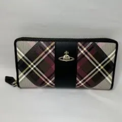 【新品・人気】Vivienne Westwood 長財布 財布 チェック柄 黒