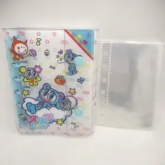 エンジェルブルー 水色 A7 シール帳 バインダー リフィル付 クリアカバー