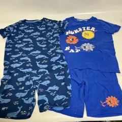 F&F キッズ パジャマ 半袖 半ズボン 2枚セット 130 134 男の子のサムネイル