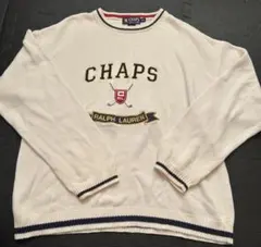 オールド CHAPS Ralph Lauren ホワイトセーター M トレーナー