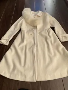 ファー付きアンゴラコート