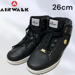 AIRWALK エアーウォーク　ハイカットスニーカー ブラック 26cm